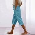 thumbnail image 1 of WILLBEST Pantalones Casuales de Mujer, Cintura Alta, Cordón Ajustable, Cómodos, Suaves, para Playa, Vacaciones, elegantes, Capri. Mediana, 1 of 4