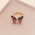 thumbnail image 3 of Ladies Fashion Creative Solid Color Butterfly Adjustable Ring With Opening, 3 of 8