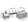thumbnail image 5 of vidaXL 9 Piece Patio Lounge Set with Cushions Poly Rattan Brown, 3102627, 5 of 6