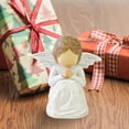thumbnail image 3 of Praying Guardian Angel Figurine, Hand-Painted Resin Ornament for Home Decor Memorial Gift, 3 of 8