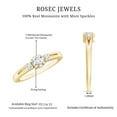 thumbnail image 5 of Rosec Jewels 1/2 CT Three Stone Promise Ring for Women with Round Cut Moissanite, 18K Yellow Gold, US 7.00, 5 of 8