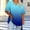Blue, variant on Women's Plus Size Short Sleeve Tops Under $10​ Oversized-neck Short Sleeved Solid Summer Base Shirt Sports T-shirt