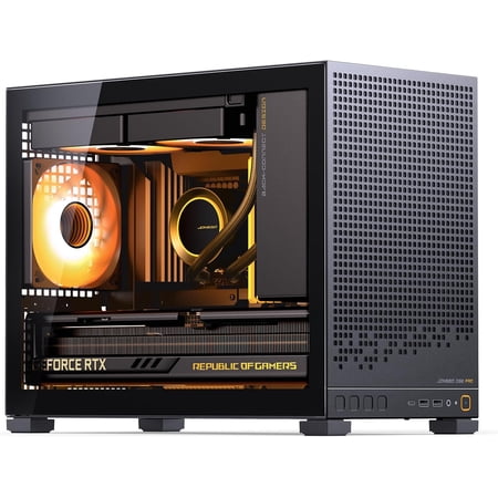 D32 PRO Micro-ATX PC Case,High Compatibility Mini Desktop Case,A/B Mode for MB, Support MATX Back-Connect/BTF MB,365mm GPU/240AIO/163mm Air Cooler,ATX/SFX PSU, USB3.2 PC Gaming case,Black