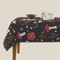 thumbnail image 3 of Wukai Fly Agaric and Flowers Waterproof Tablecloth for Kitchen Dining, Fits Square Tables for 2-4 Seats -54"x54", 3 of 7