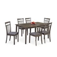 thumbnail image 1 of Grey Finish 7 Piece Dining Set With Trestle Back Grey Finish Chairs, 1 of 2