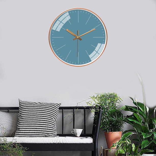 Reloj de pared silencioso Perfecl moderno azul 30 cm