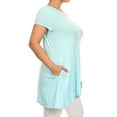 thumbnail image 3 of Women's Casual Plus Size Solid Color Blouse Tunic Top Shirt, 3 of 4