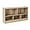 Natural, variant on 2-Shelf Bookcase for Kids, Wooden Toy Storage Organizer for Books Toys, 5-Section Freestanding Classroom Daycare Shelf for Home Playroom, Hallway & Kindergarten (Burlywood)