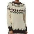thumbnail image 1 of Aocisk Chandails pour Femmes Hiver Automne Décontracté Ample Manches Longues Chandail Tricoté Hauts Fil Doux Chandail Confortable Col Rond Café TTG, 1 of 8