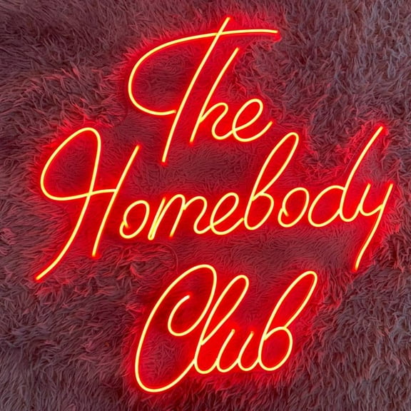Handmadetneonsign Custom The Homebody Club Neon Sign, Personalized Name LED Light, Text Led Sign