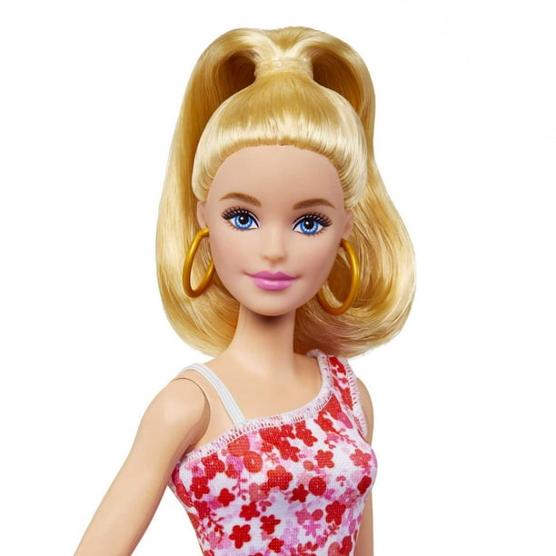 Barbie Fashionistas Doll #205 with Blond Ponytail and Floral Dress, 11.73  in - Walmart Business Supplies