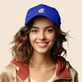 thumbnail image 4 of Dalix Strawberry Cow Embroidered Womens Cotton Dad Hat Baseball Cap in Royal Blue, 4 of 5