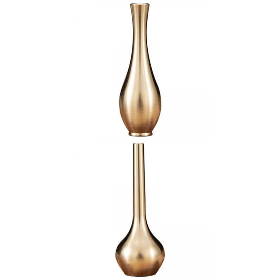 kowaku 2Pieces Copper Flower Vase Tabletop Home Office Bedroom Outdoor Decor Gifts