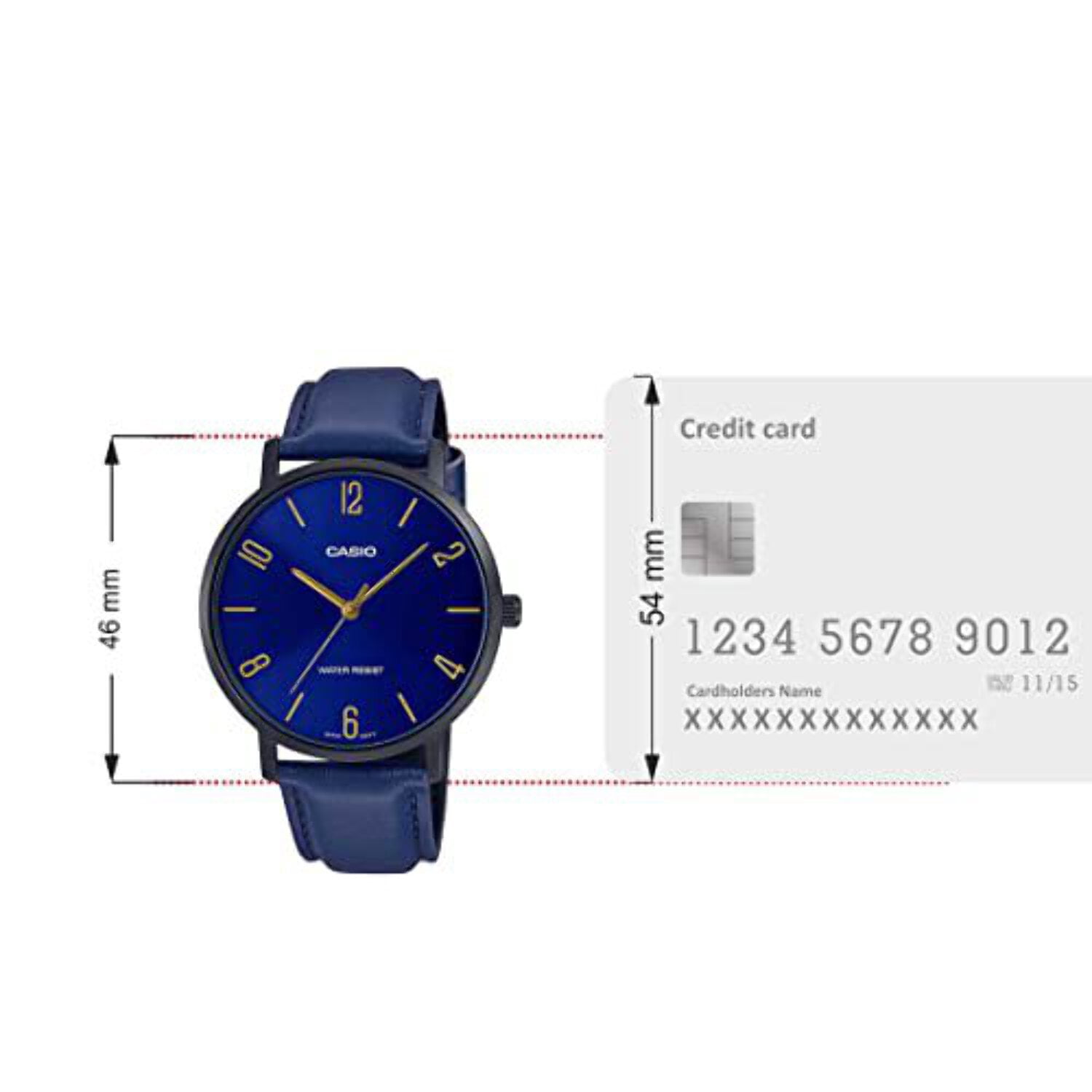 Casio Analog Blue Dial Men's Watch-MTP-VT01BL-2BUDF