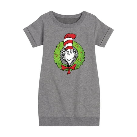 

Cat in the Hat - Cat Wreath - Toddler And Youth Girls Fleece Dress