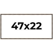 47x22 Frame Brown Bamboo with Dark Coffee/Walnut Finish | Solid Wood Picture Frame Width 0.75
