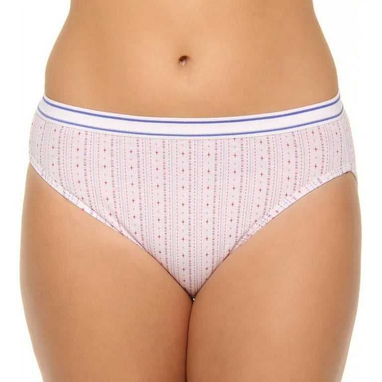 Hanes Women's Soft Cotton Tagless Hi Cut Panty (Pack of 3)
