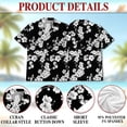 thumbnail image 5 of Netecom Sakura Cherry Blossom Hawaiian Shirt for Men, Japanese Button Down Summer Beach Short Sleeve, Floral Style, S-5XL, 5 of 6