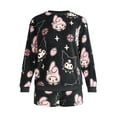 thumbnail image 5 of Sanrio Women's My Melody and Kuromi Print Plush Fleece Sweatshirt, Sizes XXS-XXL, 5 of 5