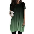 thumbnail image 2 of Jamsmile Women Tshirts Long Tops Summer Loose Pullovers Round Neck T-Shirts Short Sleeve Tunic Tee Shirt With Pockets Tops, 2 of 5
