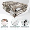 thumbnail image 4 of Quilts Twin XL Size Bedding Set, Merry Christmas Lightweight Quilted Comforter, Xmas Trees Snowflake Snowy Wooden Brown Soft Reversible Bedspread Coverlet with Pillow Covers for All Season, 68" x 98", 4 of 9