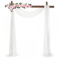 thumbnail image 1 of MesaSe Rideaux de Mariage Blancs Arch Drapé Tissu Cérémonie Toile de Fond Décorations, 1 of 4