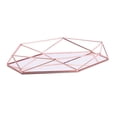 thumbnail image 1 of Bandeja De Almacenamiento De Hierro Tridimensional, Bandeja Hexagonal Con Fondo De Espejo De Oro Rosa Minimalista Nórdico, Decoración Del Hogar Yuarrent HA024153-02, 1 of 6
