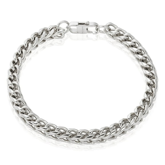 Invicta Jewelry Men's Franco Chain Stainless Steel Bracelet (6mm) 8.5"