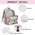 thumbnail image 4 of Floral Pattern Backpack Backpack for School,Cute School Bag,Schoolbag with Adjustable Shoulder Straps & Padded Back,13.8"x11.4"x6", 4 of 6
