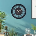 thumbnail image 2 of Horloge Murale Rétro Grande de 11 Pouces, Sans Tic-Tac, à Piles, Horloge Murale Vintage Européenne d'Intérieur pour Salon et Cuisine à la Maison - Noir, 2 of 7