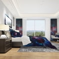 thumbnail image 3 of Designart 'Light Blue Fractal Flower in Dark' Modern & Contemporary Duvet Cover Set, 3 of 4