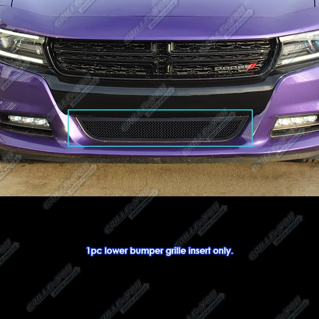 APS Compatible with 05-07 Dodge Magnum Lower Bumper Stainless Mesh Grille Insert N19-H61357D