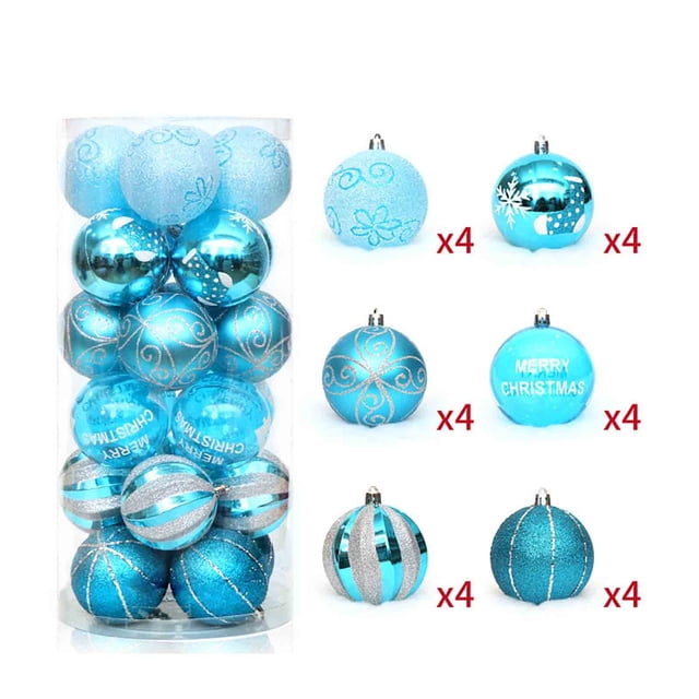 Fiudx Ofertas Y Liquidación Bola De Árbol De Navidad De 60 Mm, Adorno Colgante Para Fiesta En Casa, Decoración Púrpura, 24 Piezas