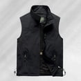 thumbnail image 2 of Zylarhe Mens Leisure Practical Travel Fishing Outdoor Work Pocket Vest Slim Fit Men Wool Coat, 2 of 9