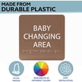 thumbnail image 2 of ADA CENTRAL SIGNS - 6" X6" Baby Changing Area Sign - ADA Compliant Tactile Graphics Grade 2 Braille Text Acrylic Wall Sign - Baby Care, Diaper Changing, Lactation Restroom Sign for Hospital, Offices, 2 of 7
