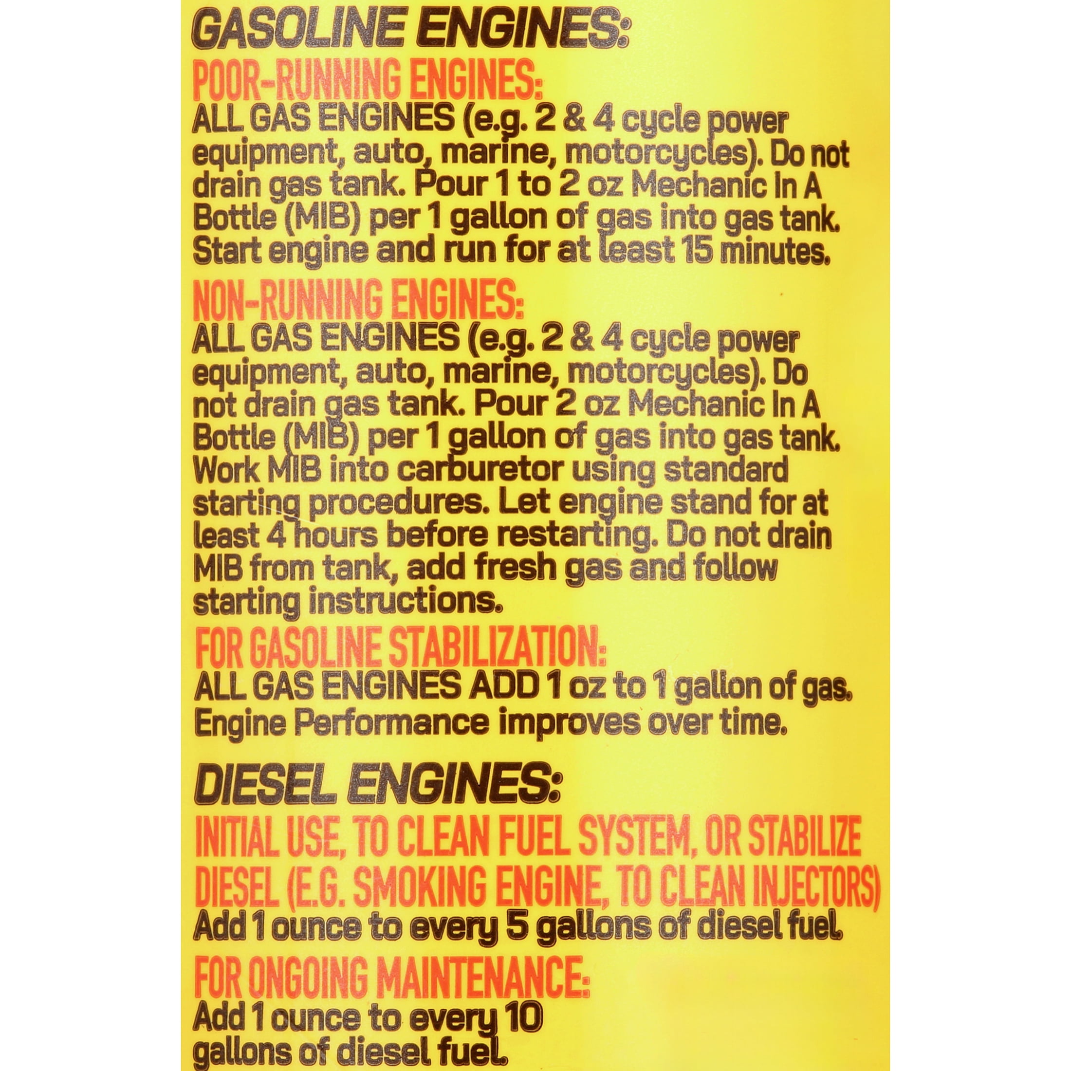 (3 pack) Mechanic in a Bottle Fuel System Fix All Fuel Additive, 8 oz bottle