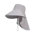 thumbnail image 1 of Gray Ladies Wide Brim Sun Hat With Neck Cover For Summer Outdoor Activities And Sun Protection Gray Color Free Size, 1 of 5