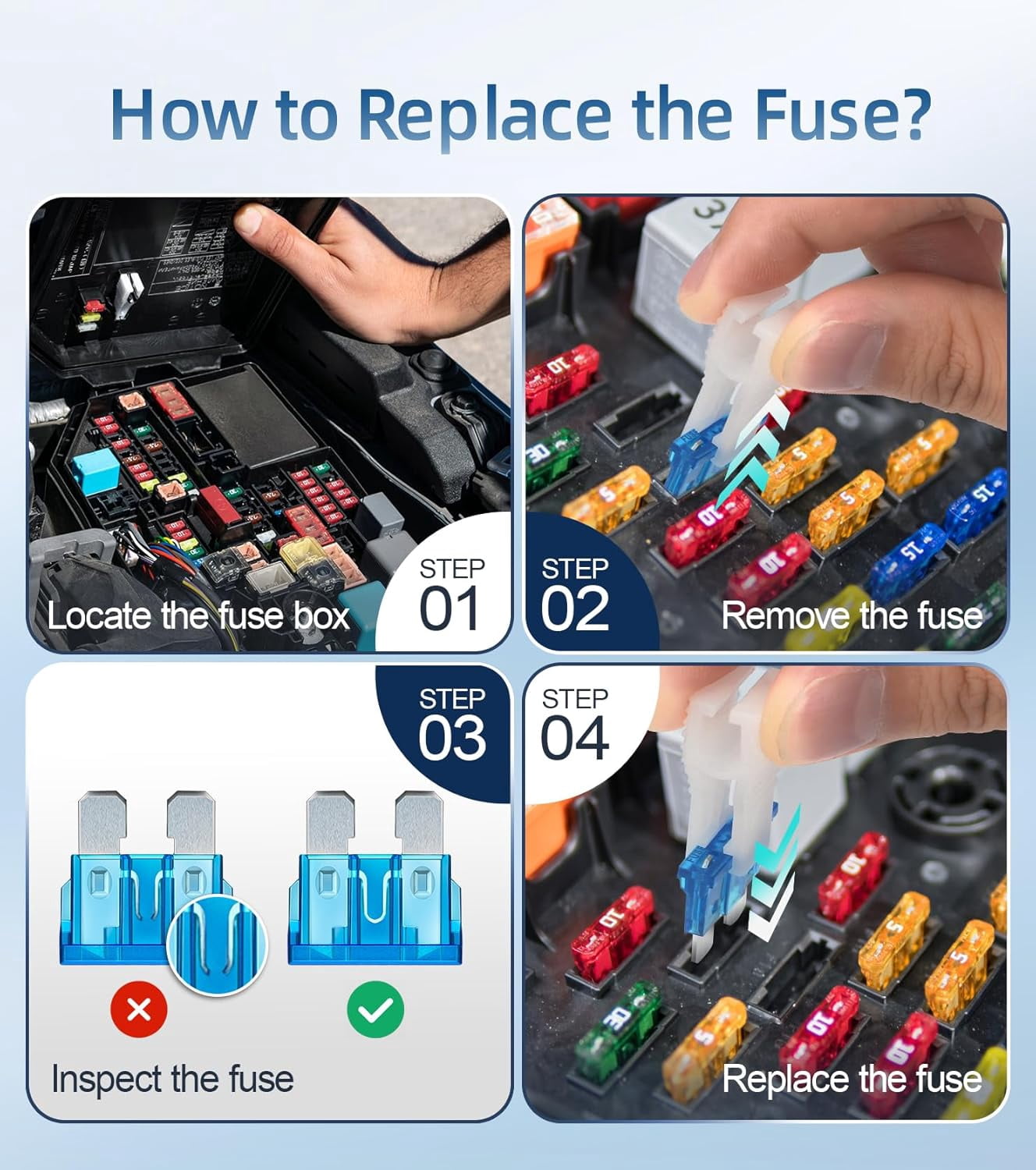 360Pcs Car Fuse Assortment Kit With Mini, Standard, And Micro Sizes For Vehicles