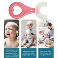 thumbnail image 4 of Cepillo de dientes de silicona en forma de U Cepillo suave Ndcxsfigh de 360 ​​​​grados para niños (Corazón rosa), 4 of 8