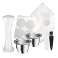 thumbnail image 1 of Wosthever Cápsula de café con tapa de láminas, cápsula de filtro desechable, cubierta de láminas de aluminio, máquina de café para Juegos de servir café y té, 1 of 6