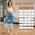 thumbnail image 7 of HELLHERO Fish Scale Printed Capri Leggings for Women High Waisted Yoga Pants Breathable Yoga Leggings with Pockets, XS, 7 of 7