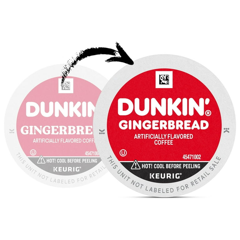 Dunkin' Gingerbread Artificially Flavored Coffee, K Cup Pods, 10