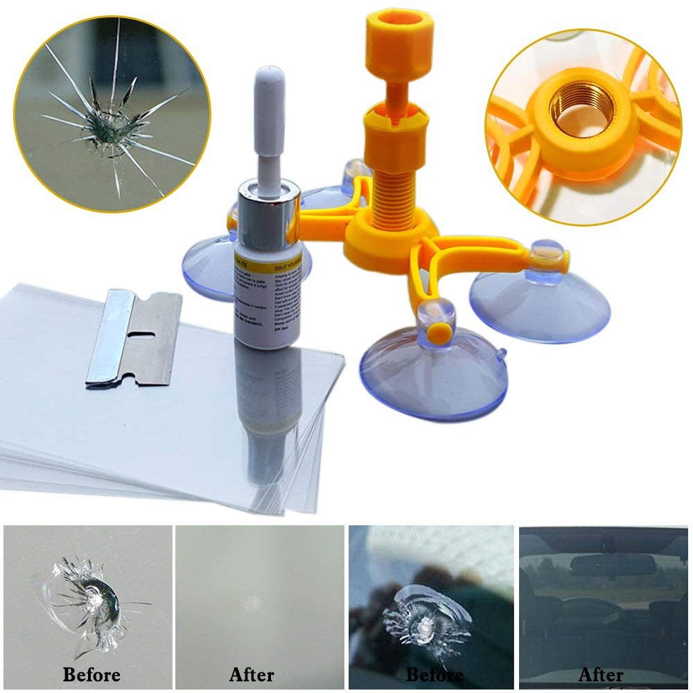 Car Windshield Repair Kit with Windshield Repair Resin for Fix Auto Glass  Windshield Crack Chip Scratch, Helps You Minimize The Appearance To Achieve