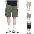thumbnail image 6 of Men's Casual Shorts Mens Mens Shorts Men with Pockets Men Big And Tall All Attire Athletic S Cargo Athletic Big And Tall Compression Baggy Workout Khaki L, 6 of 7