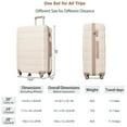 thumbnail image 7 of Euroco 3 Piece Luggage Sets,ABS Hardside Suitcase Set with TSA Lock and Spinner Wheels,Lightweight Travel Luggage set (20"/24"/28") for Men Women,Ivory & Golden, 7 of 7