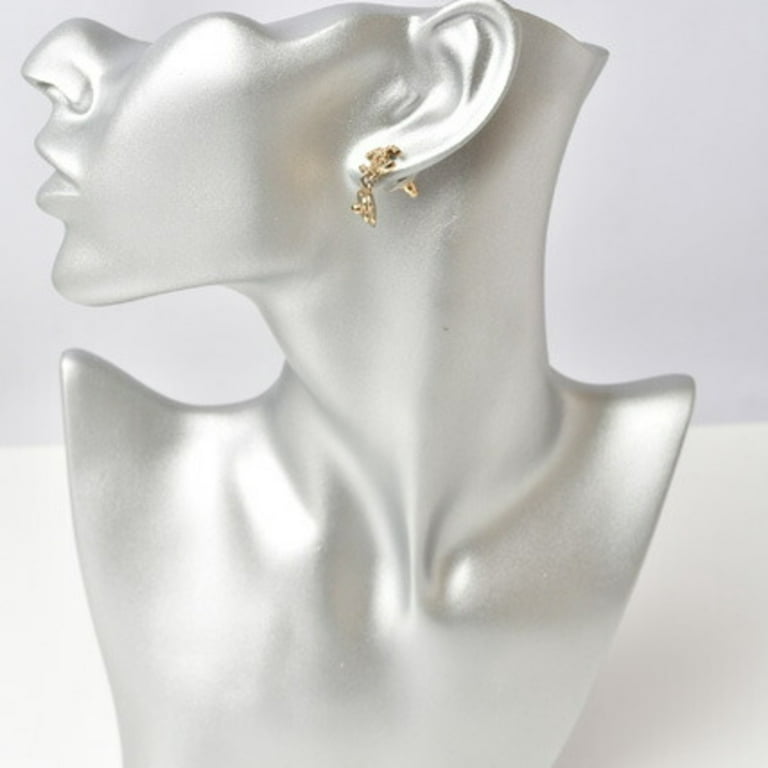 CHANEL+Seed+Pearl+CC+Stud+Earrings+Gold+Metal+Medium+Size+Hallmark+NIB!