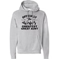 thumbnail image 2 of Inktastic Officially the World's Greatest Great Aunt Adult Hoodie Sweatshirt, 2 of 4