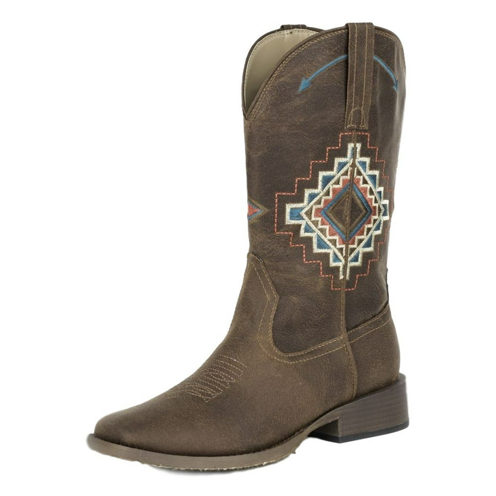 Roper - Roper Western Boot Womens Aztec Embroidered Brown 09-021-1900 ...