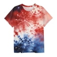 thumbnail image 6 of NAISIBABY Kids Girls 4th of July T-Shirt, Round Neck Patriotic Prints Short Sleeve Summer Fashion Tee Coffee Size 7-8, 6 of 6