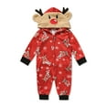 thumbnail image 3 of Pijamas familiares navideños Sinhoon, monos para adultos, niños y bebés, conjuntos a juego, pijamas navideños de una pieza, ropa de dormir con capucha de ciervo, 3 of 7